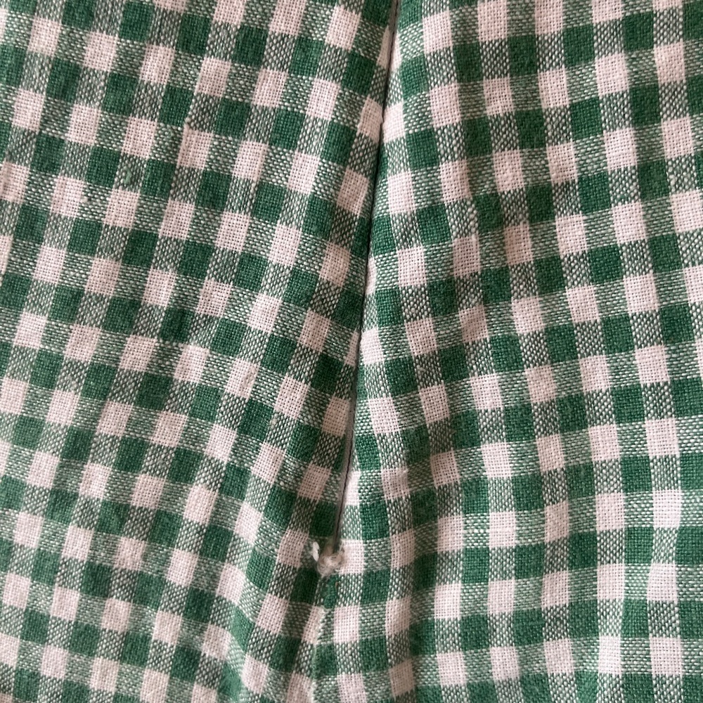 Reformation Green Gingham Linen Pants - Picture 7 of 11